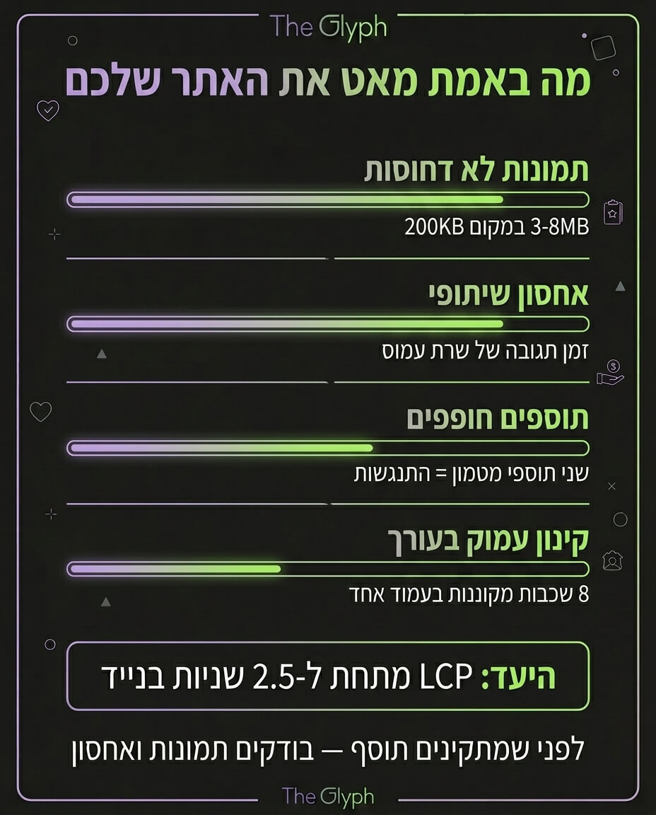 אינפוגרפיקה: הגורמים שמאטים אתר וורדפרס לפי סדר ההשפעה