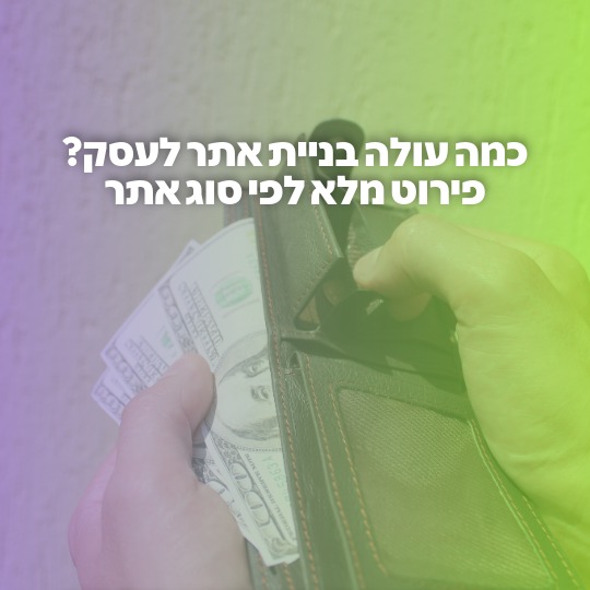 כמה עולה לבנות אתר